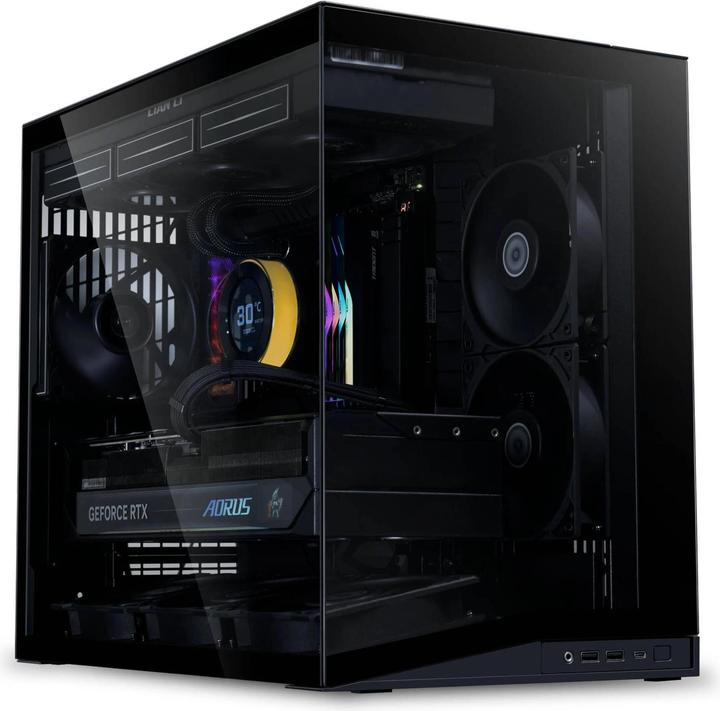 Actual product image Lian-Li PC case O11 Dynamic Mini V2 Flow Black (mATX, ATX, Mini-ITX)