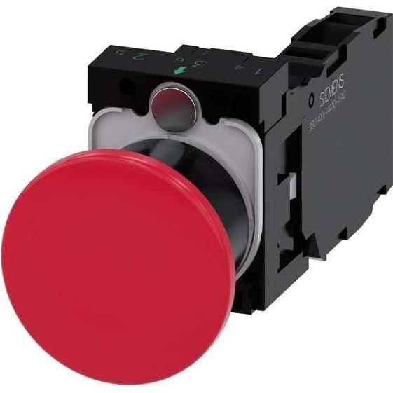 Siemens Drucktaster 1f rt rnd Ř22mm 1S 1Ö 1W 3SU1100-1BA20-1FA0, Taster + Schalter, Rot