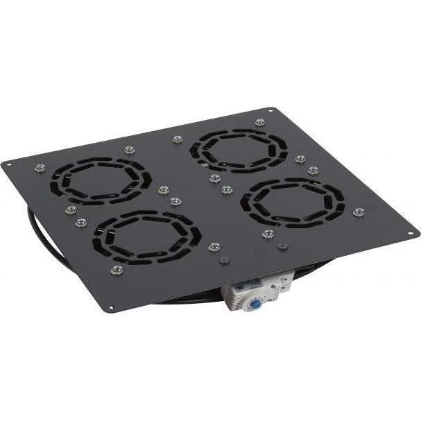 Legrand Kit 4 ventole con termostato integrato regolabile da -10°C a 80°C, Accessori per armadio rack, Grigio