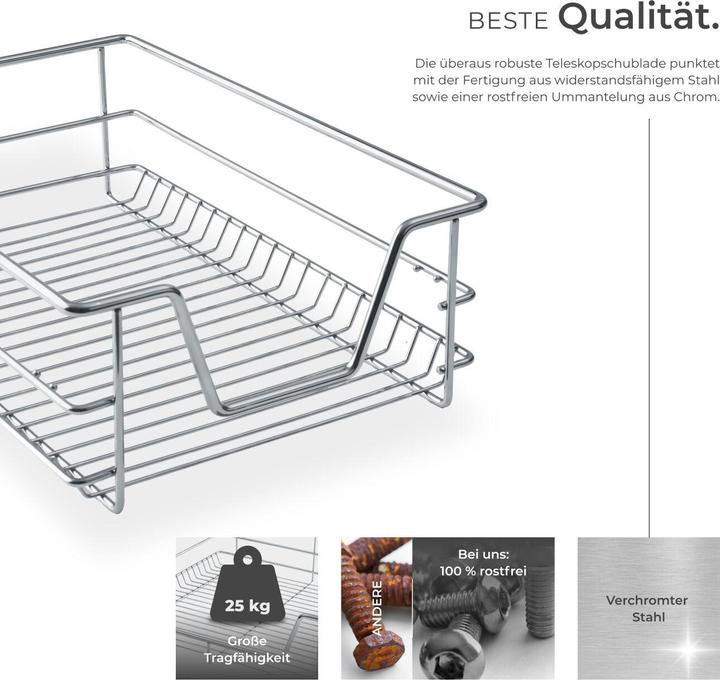 Produktbild tectake Teleskopschublade