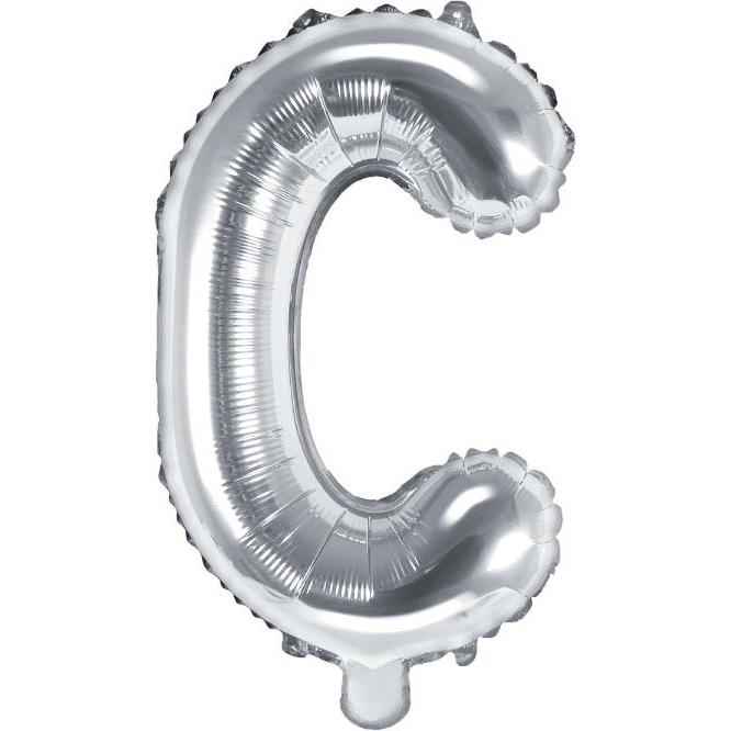 Partydeco Ballon Buchstabe "C" in Silber
