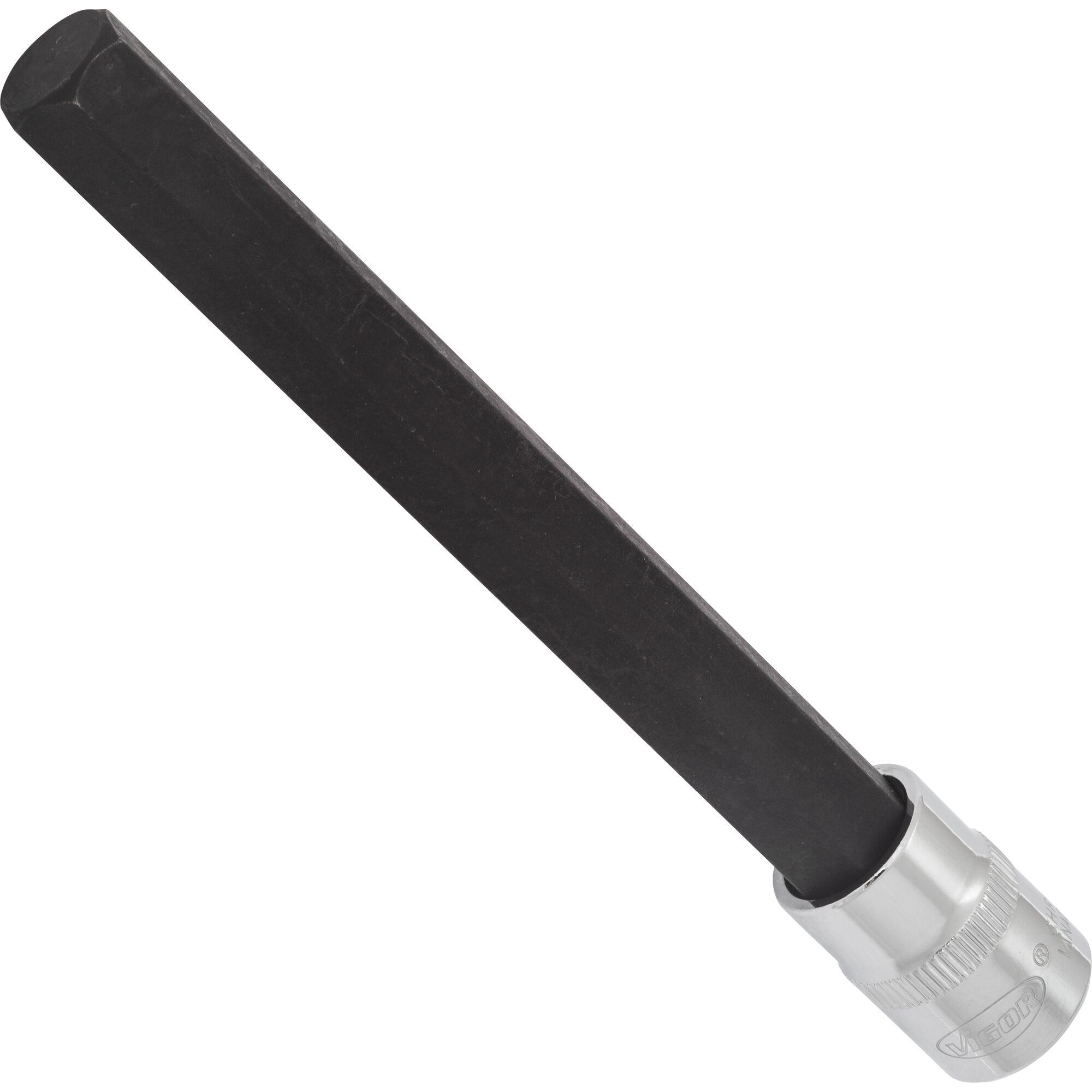 Vigor, Steckschlüssel + Stecknuss, 3/8"INNEN-6KT-SCHRAUB.EINSATZ SW12,133MM (12 mm)
