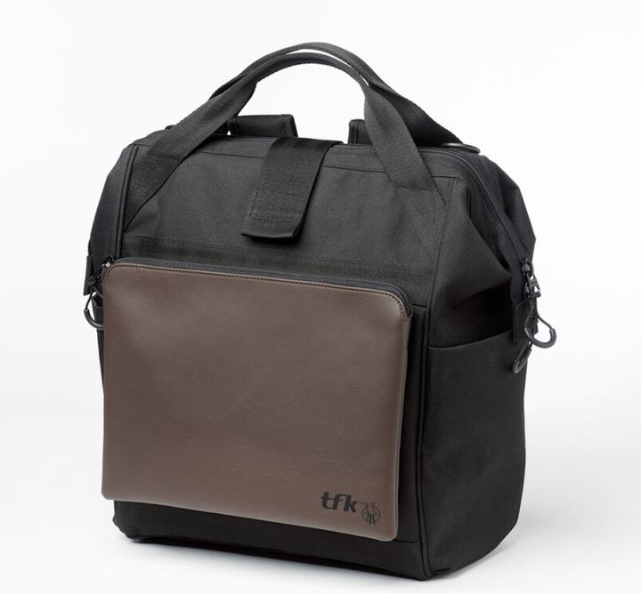 Actual product image TFK Premium Leather Diaper Bag Brown