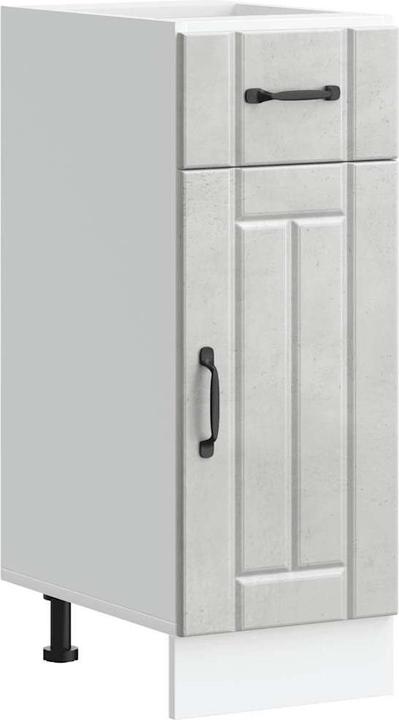 Produktbild vidaXL Küchen-Unterschrank Lucca Betongrau Holzwerkstoff Spülenunterschrank (30 x 46 x 81.5 cm)