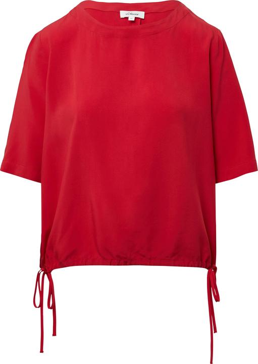 Produktbild S.Oliver Bluse Gemusterte Shirt-Bluse mit verstellbarem Saum (48)