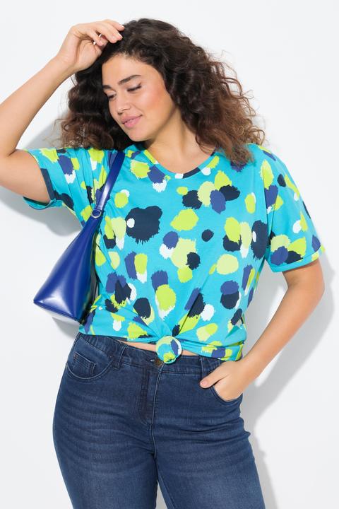 Actual product image Ulla Popken Polka Dot Short Sleeve Tee (46, 48)