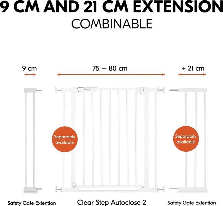 Immagine prodotto Hauck Estensione per cancello di sicurezza 9 cm Bianco (9 cm)
