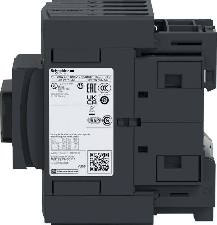 Actual product image Schneider Electric Power contactor LC1DT60A3BD