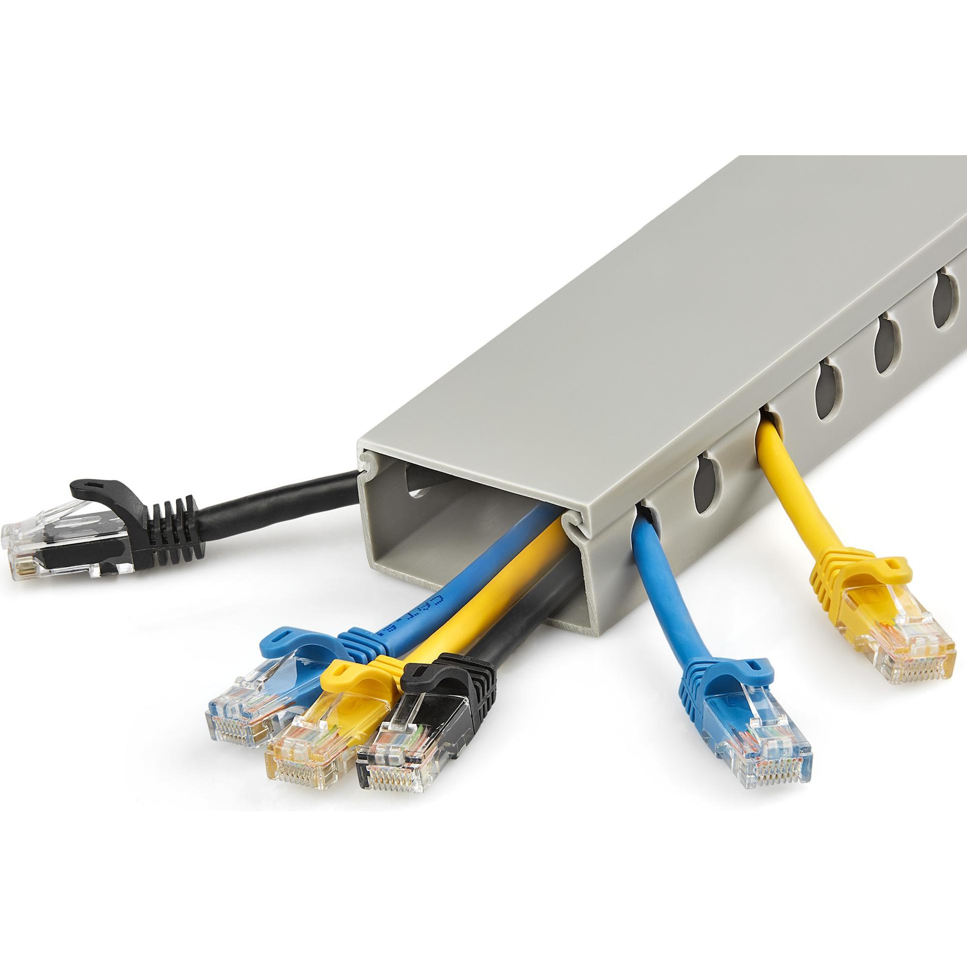Thumbnail - StarTech, Kabelschutz + Kabelführung, Open Slot Cable Management Raceway with Cover, 2"(50mm)W x 1"(25mm)H, 6.5ft(2m) (K...
