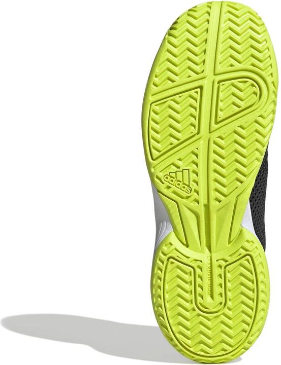 Productafbeelding adidas Courtflash Kinder Tennisschoenen, unisex kindersneaker, Carbon/Iron MET/Lucid Lemon (38)