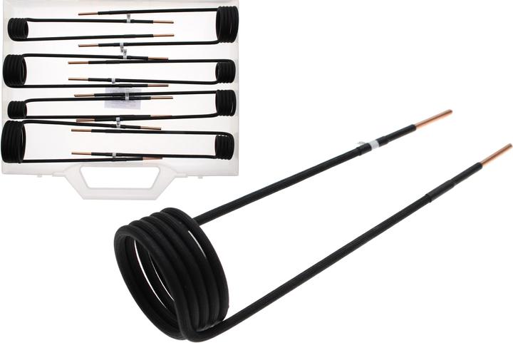 BGS Set di bobine per riscaldatori a induzione con angolo di 90° per gli art. 2169, 3390, 3391 8 pezzi.