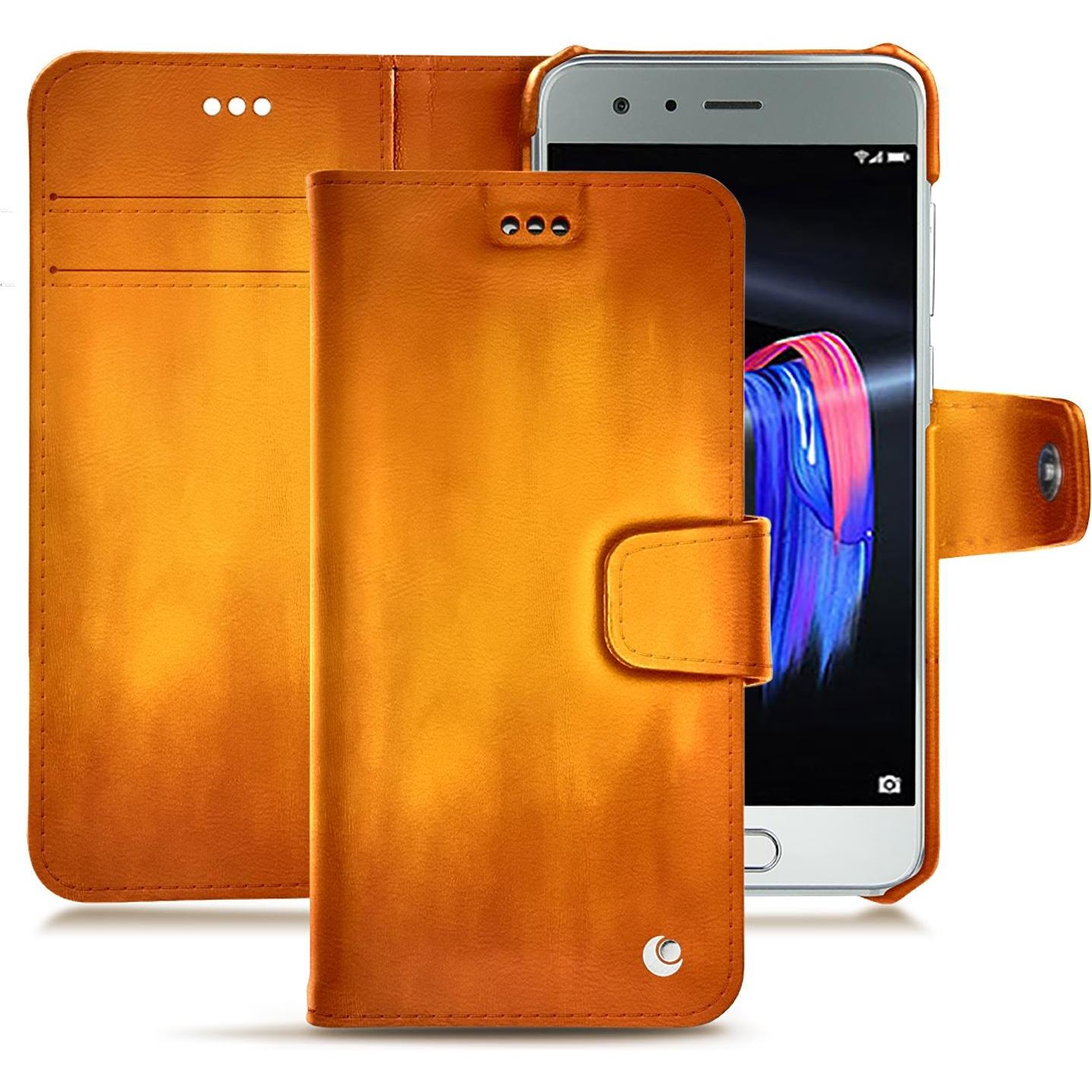 Noreve Lederschutzhülle Wallet (Honor 9), Smartphone Hülle, Orange