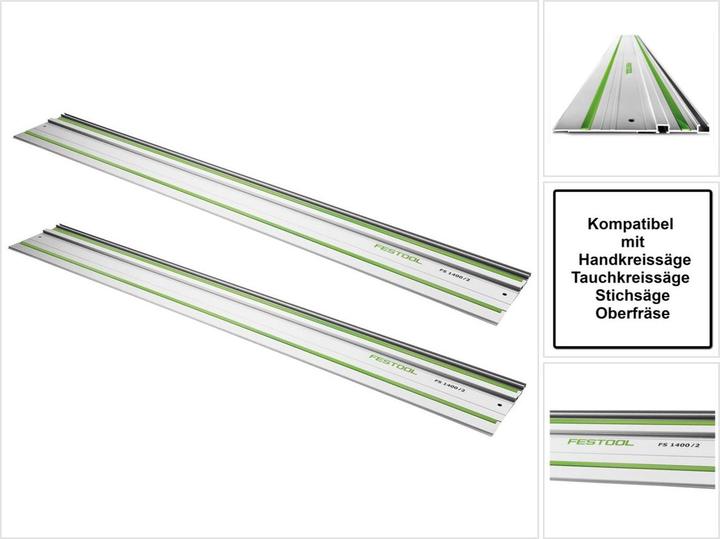 Produktbild Festool FS 1080/2 Set 2x Führungsschiene 1080 mm ( 2x 491504 ) für Hand, Tauch und Stichsägen / (108 cm)