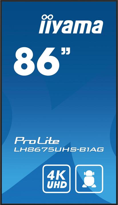 Image du produit iiyama 217,4cm(85,6") LH8675UHS-B1AG 16:9 3xHDMI+2xUSB IPS retail (Speditionsversand) (3840 x 2160 pixels, 85.60")