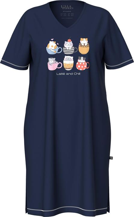 Produktbild Ulla Popken Bigshirt, platzierter Druck, V-Ausschnitt, Halbarm (50, 52)