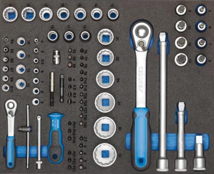 Actual product image Gedore TS-190 Tool assortment in check tool modules, 190 pieces