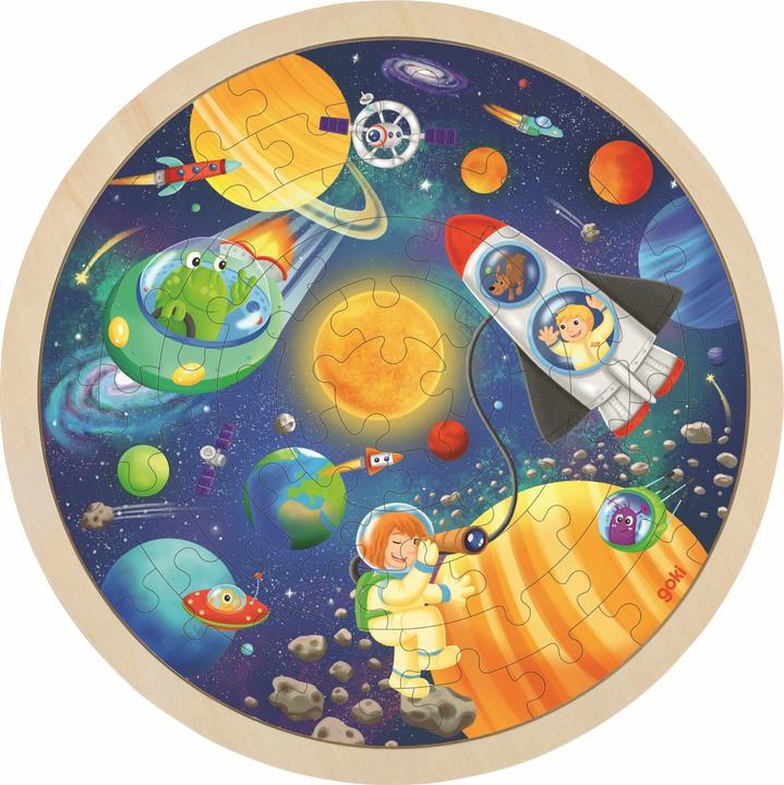 Actual product image Goki Inlay puzzle universe 57 parts (57 pieces)