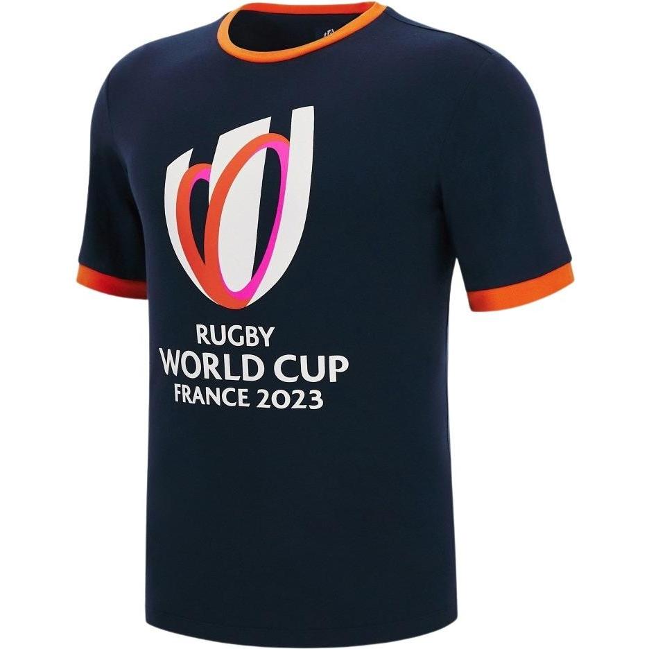 Macron, Herren, Sportshirt, polycotton t-hirt rwc frankreich 2023 (S), Blau, S