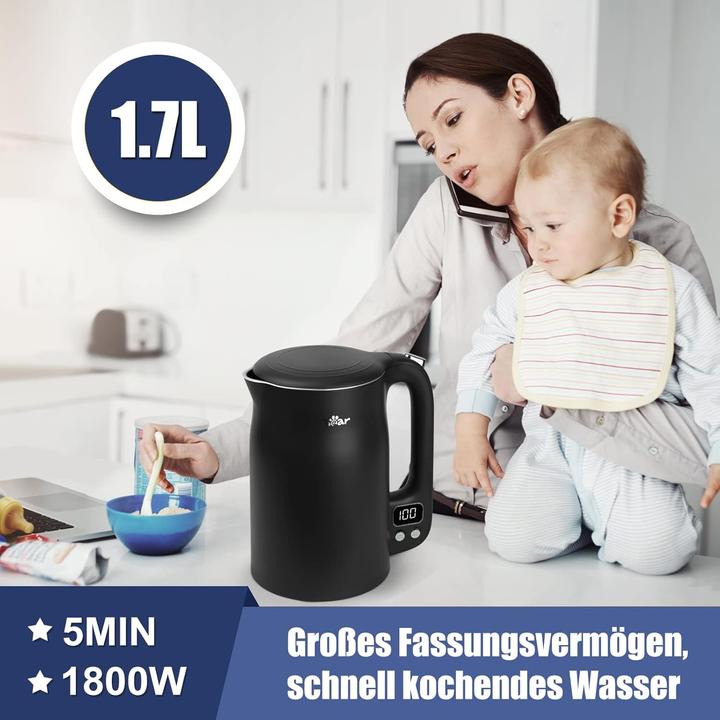 Immagine prodotto Bear Rock Wasserkocher mit Temperatureinstellung (40°C-100°C) (1.70 l)