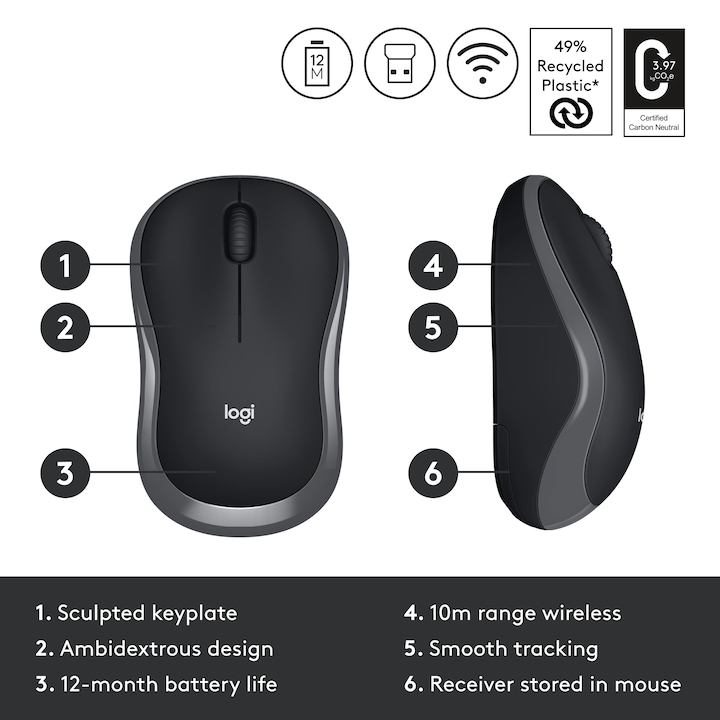 Actual product image Logitech M185 (Wireless)