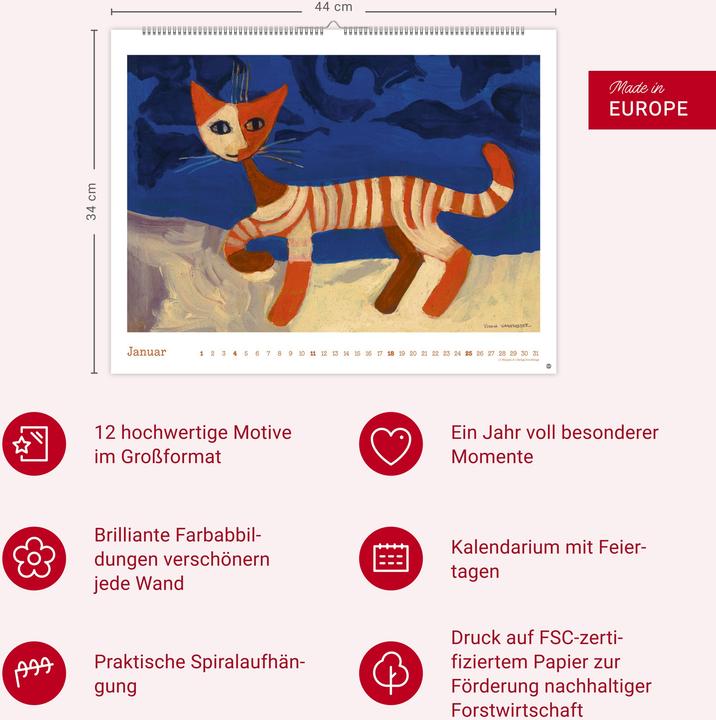 Produktbild Rosina Wachtmeister Posterkalender 2026 (44 x 34 cm)