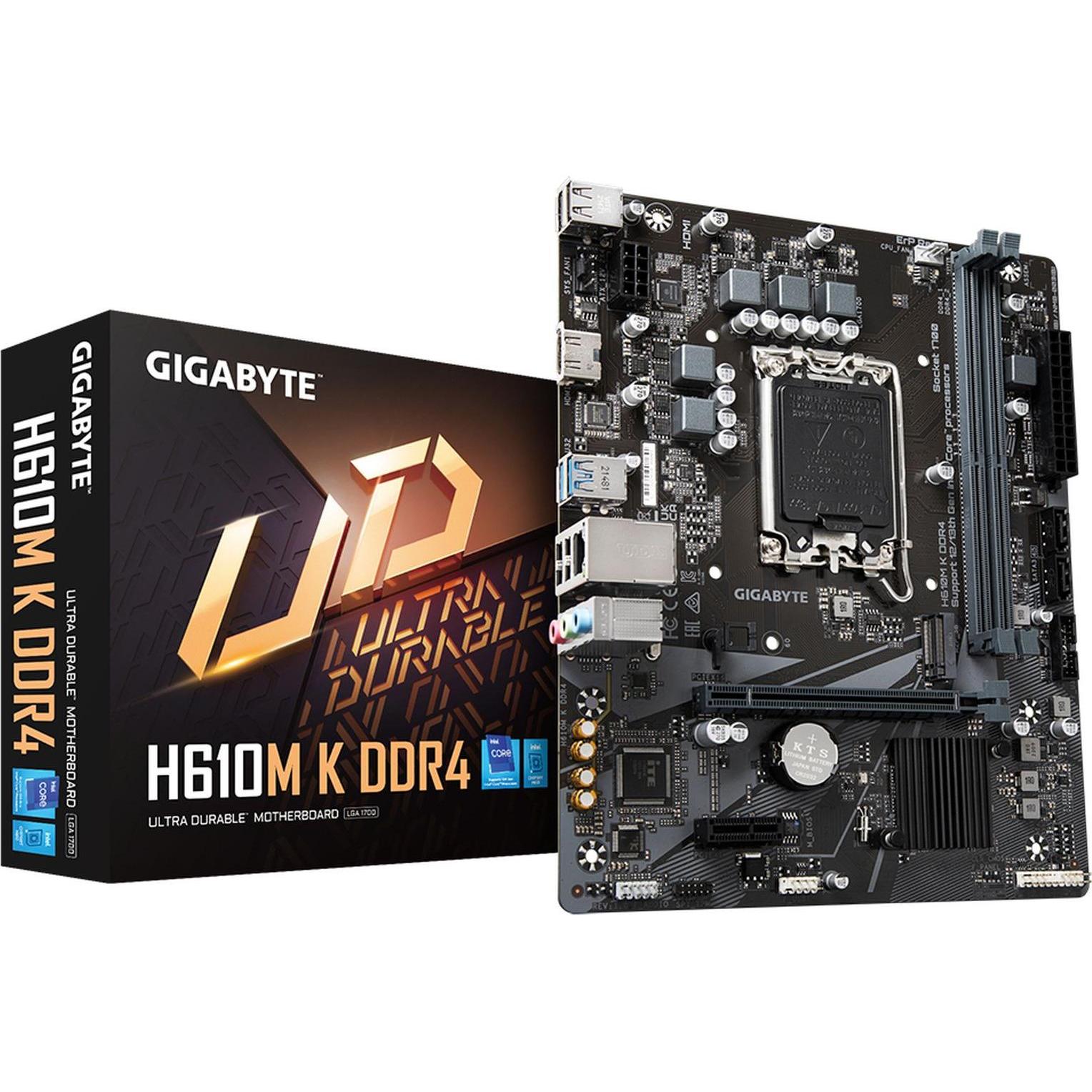 Gigabyte H610M K DDR4 (LGA 1700, Intel H610 Express, mATX), Mainboard