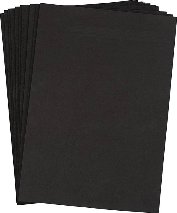 Actual product image Creativ Company EVA Foam Vellen Zwart A4, 10pcs.