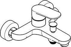 Actual product image Kludi X1 Surface-mounted bath mixer