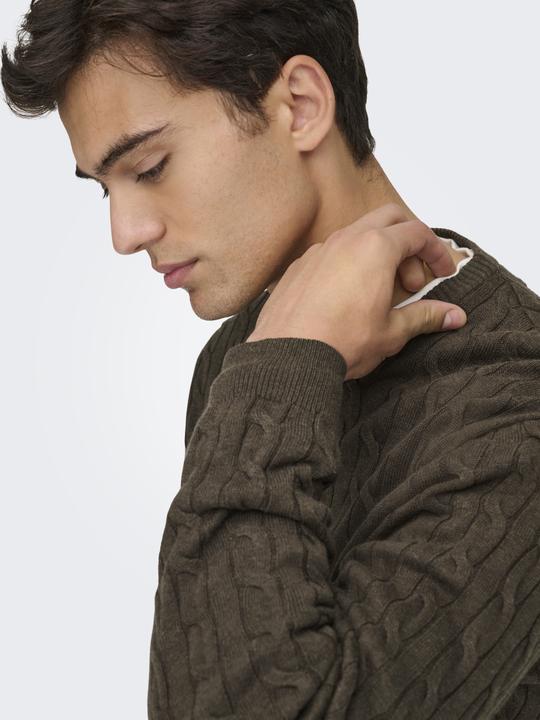 Produktbild Only & Sons Onsloui Reg 12 Cabel Crew Knit Noos (M)