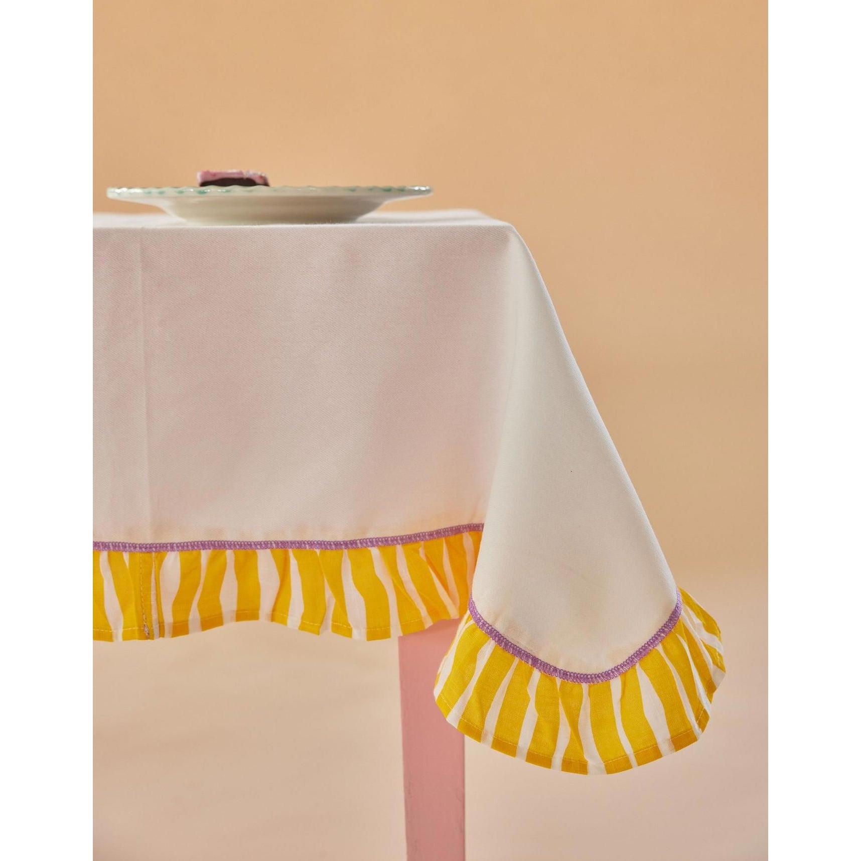 Thumbnail - Rice, Tischdecke, Table Cloth 100 x 100 cm Yellow (100 x 100 cm)