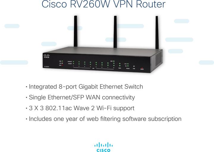 Actual product image Cisco RV260W: VPN Router