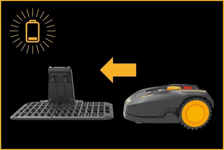 Productafbeelding Worx Automatischer Rasenmäher für Gärten bis 700 m2 mit Mulchfunktion und Regensensor (700 m², Omtrekdraad)