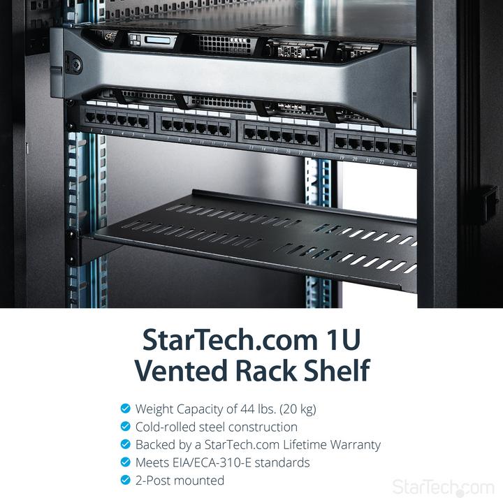 Actual product image StarTech Server Rack Shelf Vented 1u St
