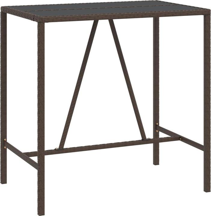 Produktbild vidaXL Bartisch mit Glasplatte (110 x 70 x 110 cm)