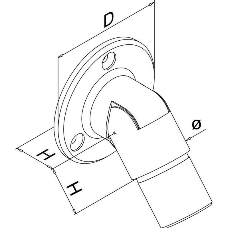 Thumbnail - Q-Railing, Möbelausstattung, Wandflansche Q-LINE (1 Stk.)