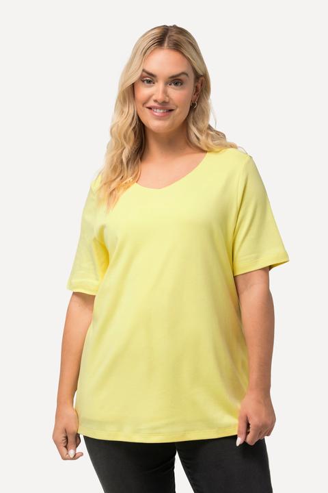 Produktbild Ulla Popken Shirt, doppellagige Vorderseite, Slim, Rundhals, Halbarm (56)