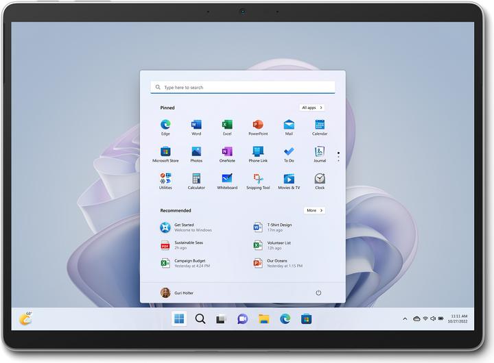 Actual product image Microsoft Surface Pro 9 (13", Intel Core i5-1235U, 16 GB, 256 GB, Without keyboard layout)