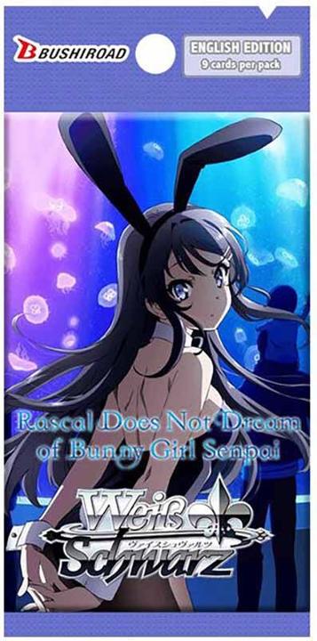 Actual product image Weiss Schwarz Rascal Does Not Dream of Bunny Girl Senpai (English, Booster Pack)