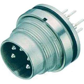 Schubiger Series 423/723 7 pole M16 male panel mount, Elektronikkabel + Stecker, Silber