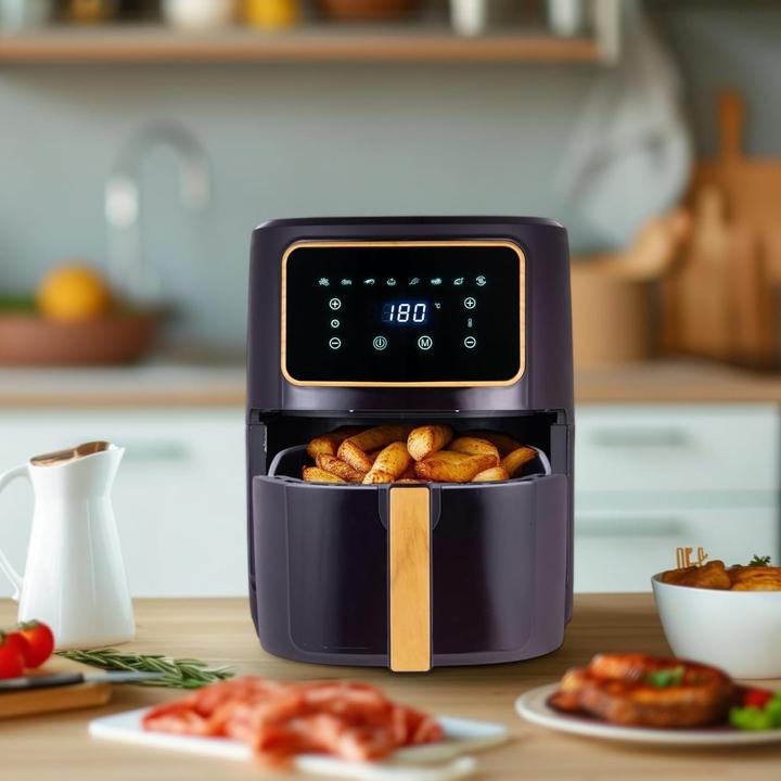 Produktbild Bergner Keramik-Heissluftfritteuse ohne PFAS, 1800 W, 8 Programme, Timer, 80-200 °C