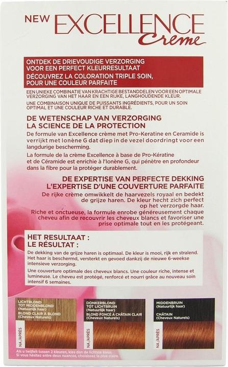 Produktbild L'Oréal Paris Loreal Excellence No.7.43 Kupfer-Goldblond Haarfarbe (Kupfer Goldblond)