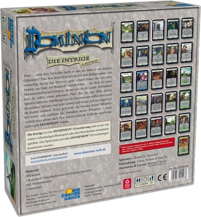 Produktbild Rio Grande Games 22501423 - Dominion® Intrige 2. Edition (DE-Erweiterung), ab 13 Jahren (Deutsch, 2 - 4 Spieler)
