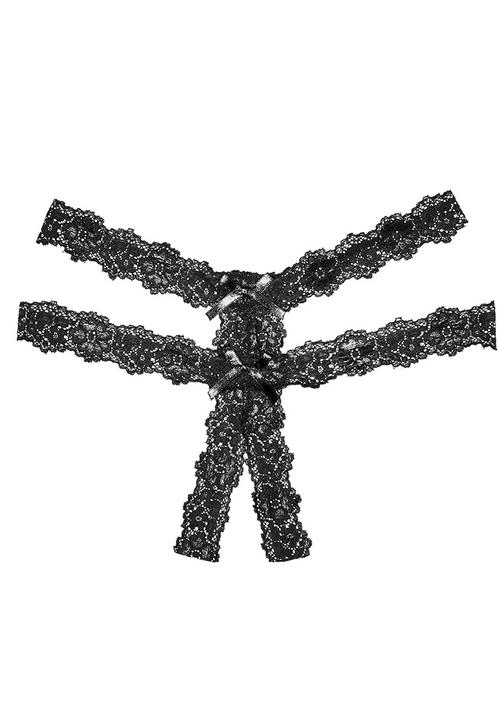 Produktbild Allure Southern Rhapsody Panty ( Crotchless ) - Black (One Size)