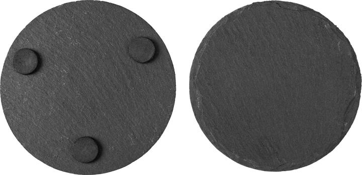 Produktbild Cocon Kerzenuntersetzer Ø 10 cm, Schiefer, Schwarz, 4 Stück