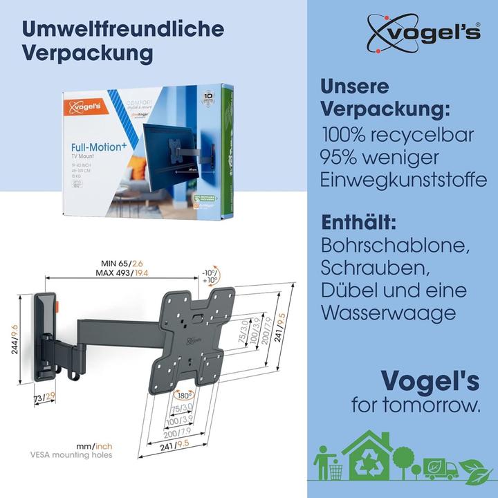 Produktbild Vogels TVM 3245 (Wand, 15 kg, 19" - 43")
