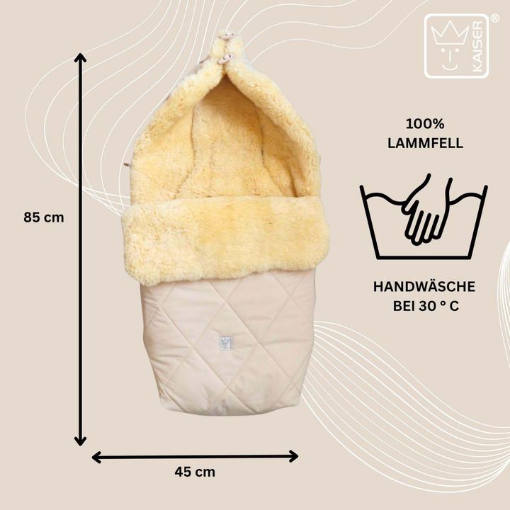 Actual product image Kaiser Baby Kaiser Lammfell Fusssack Coosy, cream
