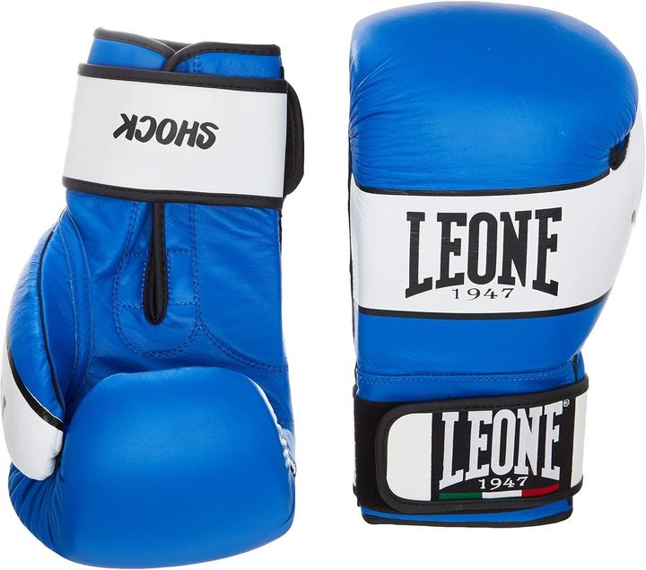 Actual product image Leone Boxing Glove Shock Blue GN047 (14 OZ, One size)