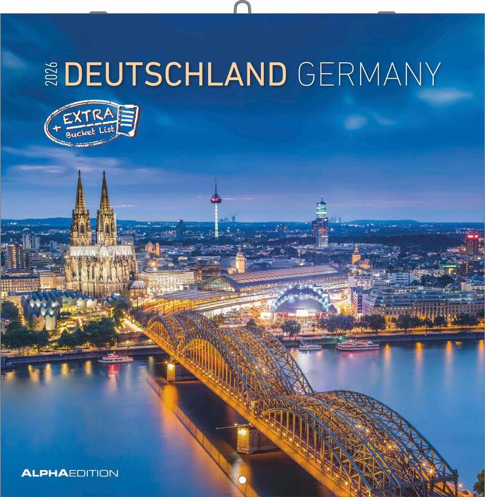 Produktbild Deutschland2026Broschürenkalender,30x30cm,WandkalendermitPlatzfürNotizen (30 x 30 cm, Harter Einband, Englisch, Niederländisch)