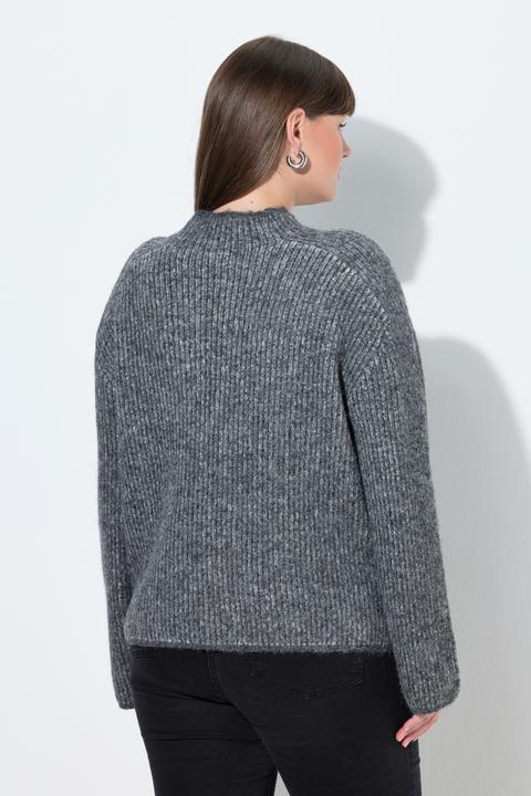 Produktbild Ulla Popken Pullover, Streifen, Stehkragen, Langarm (62)