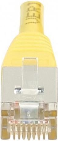 Productafbeelding Exertis Connect Patchkabel F/UTP, CAT.6, geel, 1,0 m Patchkabel met bijzonder smalle knikbeveiliging (F/UTP, CAT6, 1 m)